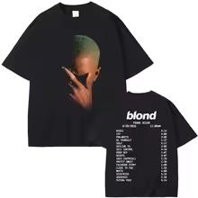 Hot Rapper Frank Fashion Vintage Graphic T-shirt Men Women Ocean Hip Hop Trend T Shirts Blond T-shirt Casual Short Sleeve Top 1