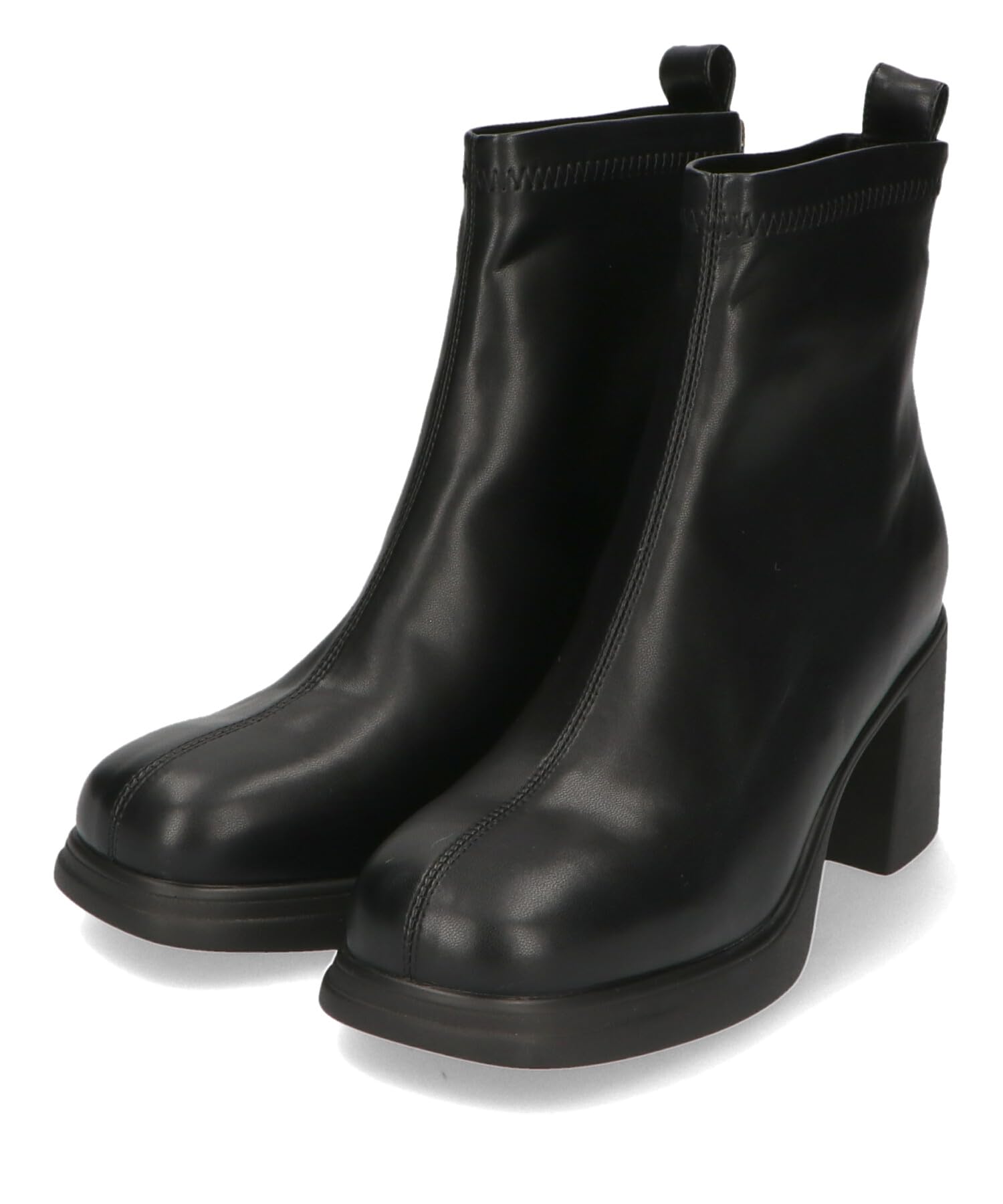 

Fashion Short Thick Stretch Thick Style Brushed Cold BLACK [Oriental Traffic] Boots, Boots, Women s, Heel, Material, Soft, Elastic, Sole, Enhancement, чорний