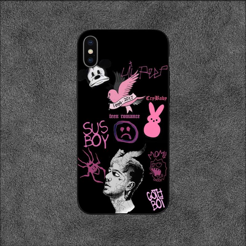 Pouzdro na telefon Lil Peep Rapper pro iPhone 11 12 Mini 13 14 15 Pro XS Max X Plus SE XR Shell