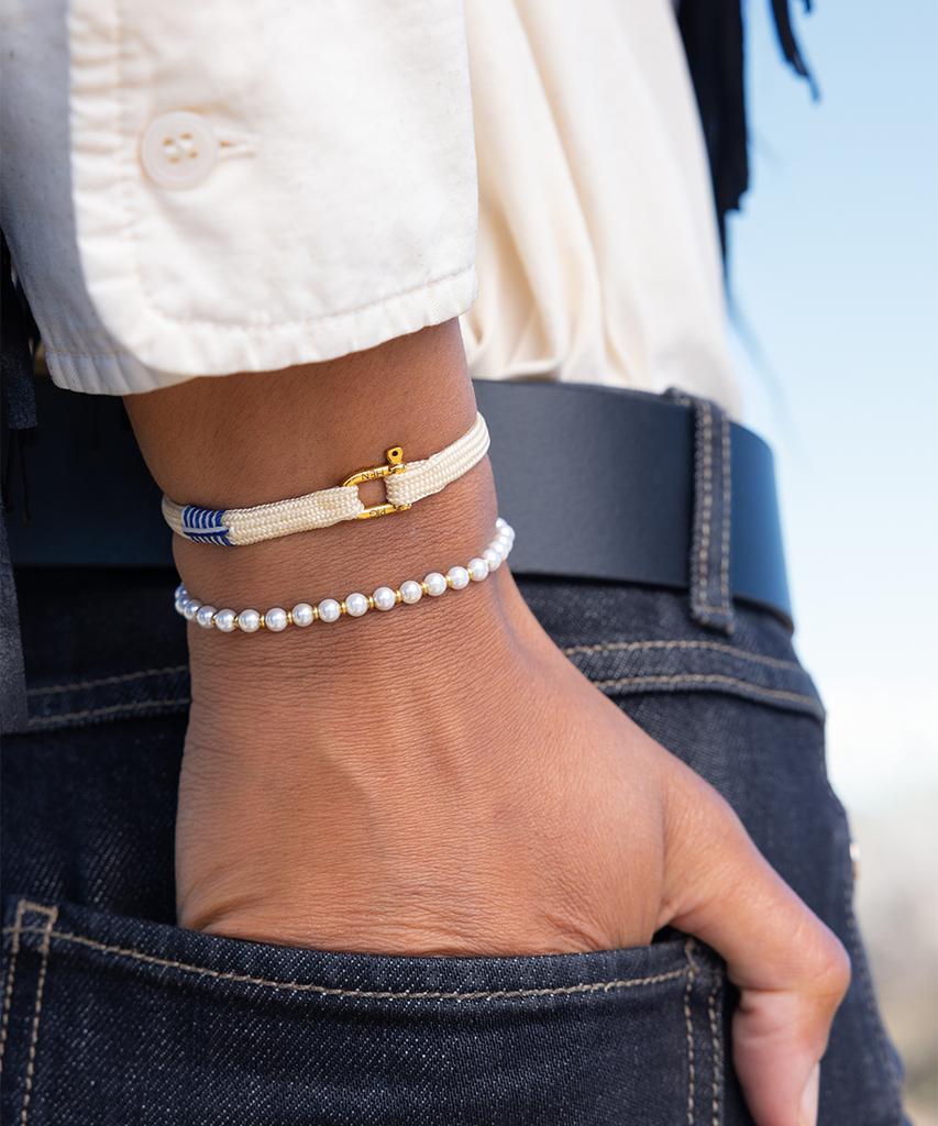 Pig&Hen (Women'S) Frankie Bracelet - Ivory X Gold