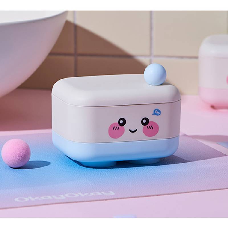Plastic Soap Dispenser Box With Lid For Bathroom Storage And Drainage
