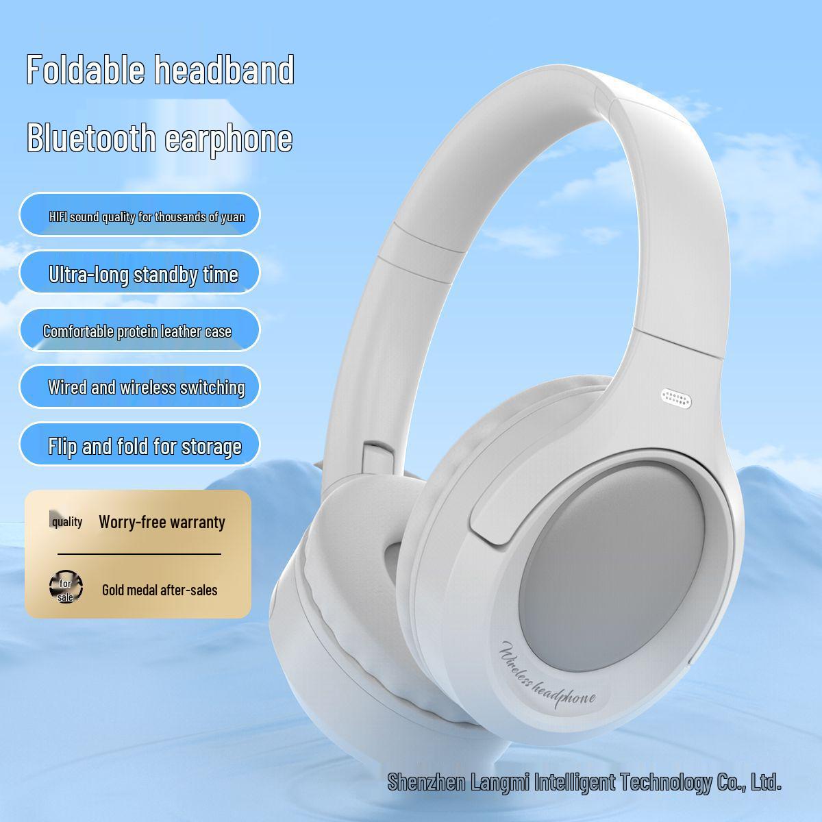 

Cross-Border Hot-Selling Noise-Cancelling Over-Ear Bluetooth Stereo Headphones Standard Package