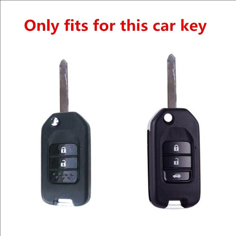 Silver TPU Car Remote Key Case Cover Holder Shell Fob For Honda Civic HRV CRV CR-V XRV Crider Odyssey Pilot Fit Accord 2015-2018