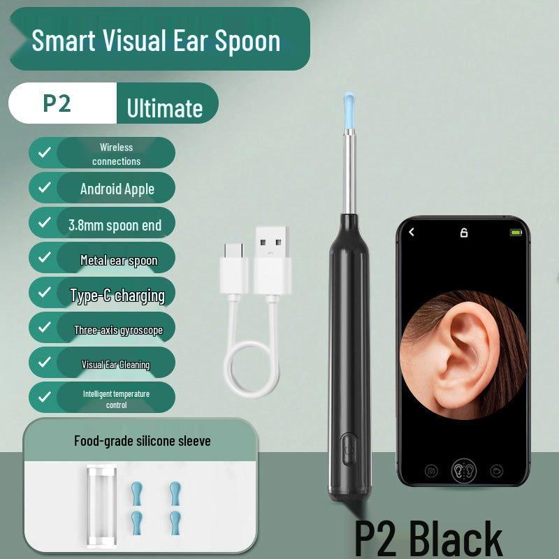 

Wireless HD Visual Ear Spoon WiFi Endoscope for Children & Adults