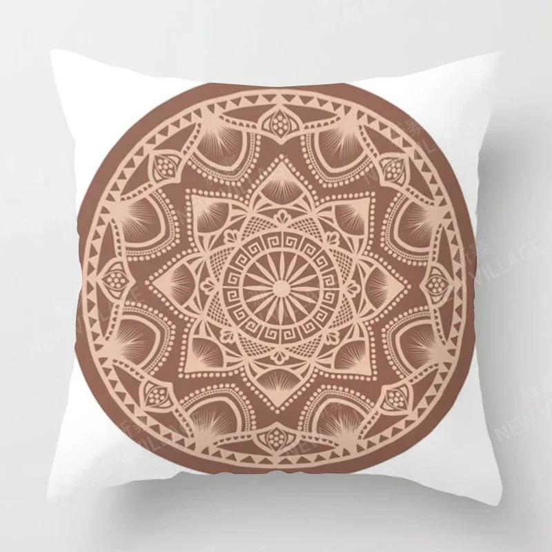 Fall Home Decor Autumn Living Room Throw Pillow Cover Sofa Boho Cushion Cover Mandala