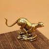 Socha Geparda Stolní Ozdoby Pevný Kov Zvíře Leopard Figurky Miniatury Domácí Dekorace Řemesla Dětské Dárky