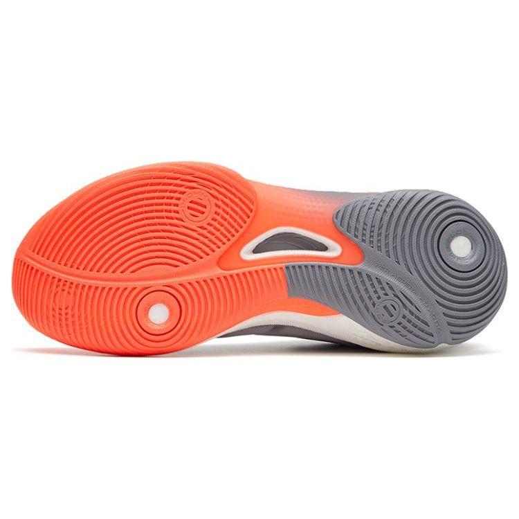 Anta Sky 1 Low Bequeme Stoßdämpfung Rutschfest Abriebfest Basketballschuhe Herren Sneaker Grau Orange 112331107-4