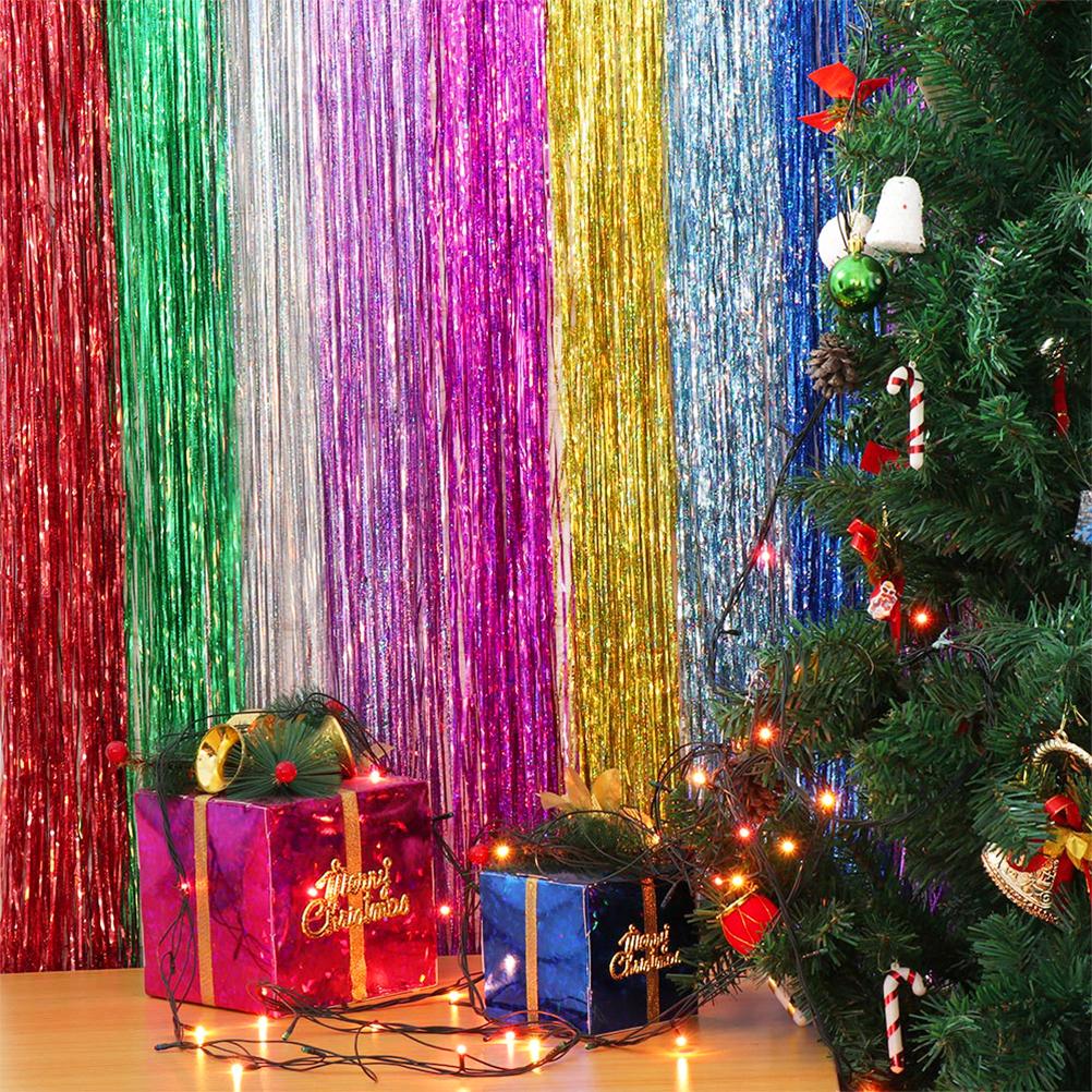 Purple Laser Rain Curtain 1x2M Party Backdrop Wall Decor