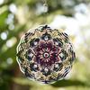 10 Inch Mandala Wind Spinner Metal Art Decor with 360 Hook Vibrant Floral Patterns for Garden Balcony Patio Outdoor Hanging Ornament
