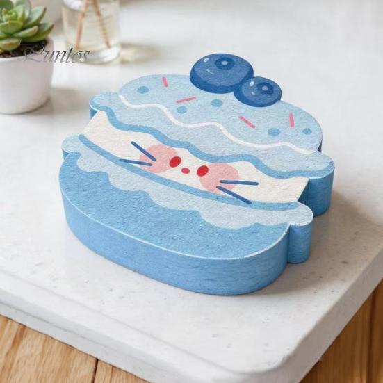Soft Compressed Cleaning Sponge Double-Sided Cellulose Scrub Sponges, Cute Dessert Patterns Non-Scratch Wood Pulp Kitchen Utility Sponges Sponge,