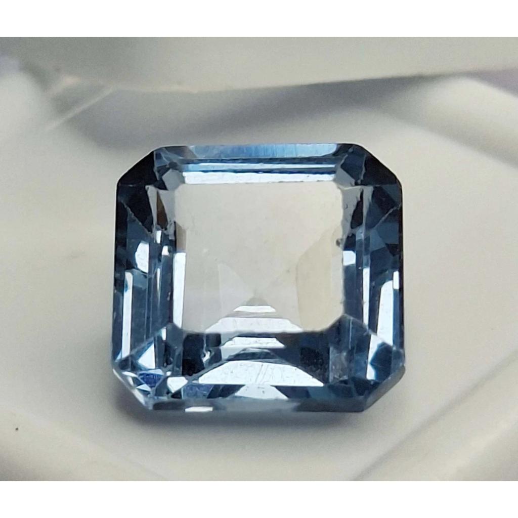 Stunning Sky Blue Aquamarine Natural Asscher Cut 5-7 Ct Certified Gemstone