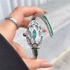 Bracciale Serpente Multicolore Orologio al Quarzo Incrostato di Diamanti Testa di Serpente Colorata Quadrante Nascosto Movimento al Quarzo Orologio da Donna