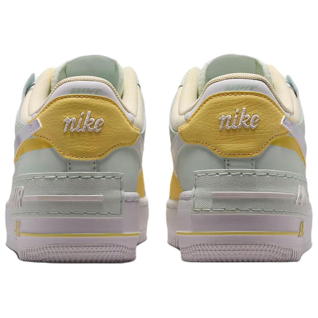 Nike Air Force 1 Shadow Comfortable Versatile Low-Top Sneakers Women Sneakers Yellow White Green DZ1847-301