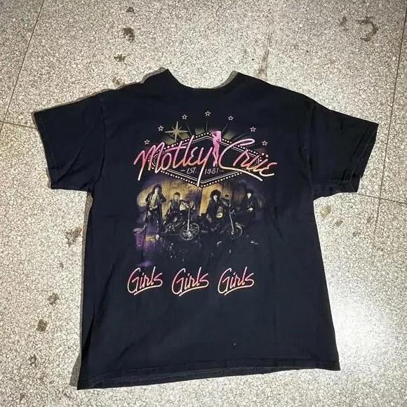 Motley Crue Band Tshirt Graphic tee Black cotton reprint All sizes PA8825 Unisex T-Shirt M