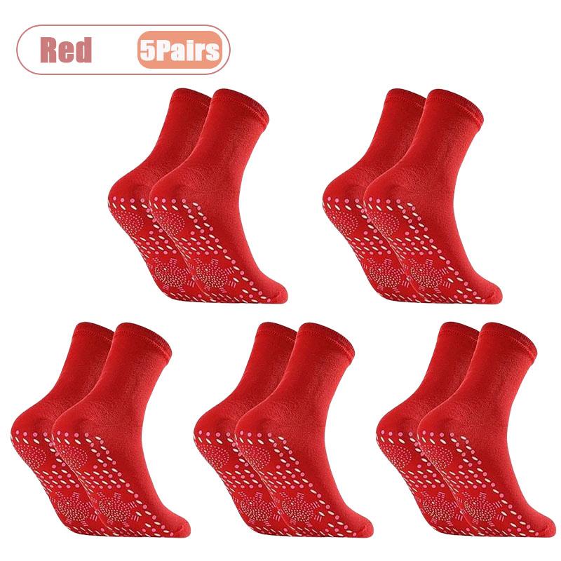 Winter Thermal Tourmaline Energy Socks Self Heating Massage Mid Calf Socks for Men and Women Breathable Anti Slip Warm