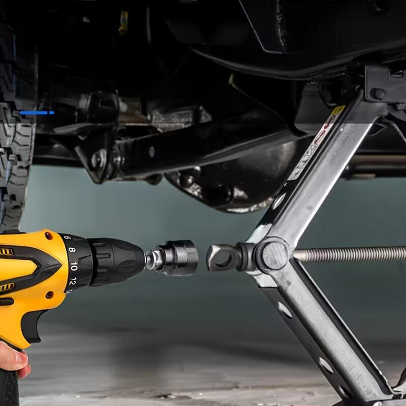 Electric Drill Jack Adapter Impact Wrench Adapter Car Repair Jack Socket Vehicle Maintenance Lifting Tool Labour Saving Gear For Car Repairs