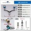 HEIGHTEN Reel Handle Aviation Aluminum Shimano Daiwa Universal Spinning Reel for Arch Aurora Black V3.0 80/98mm (Gunmetal (Knob) & (Handle), 80mm)