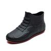 New Men's Rain Shoes Waterproof Shoes Non-slip Rain Boots Short Tube Fashion Foot Rubber Shoes Wear-resistant