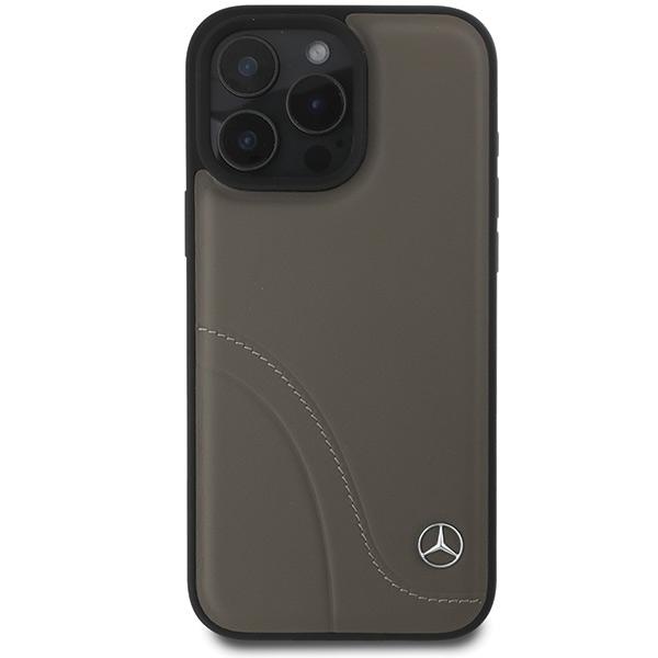 Mercedes Mehcp16X23Rbcsb Iphone 16 Promax 6.9 Brązowy/Brown Hardcase Mb Curved Stitches Leather