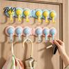 Corner Storage Hooks Punch-Free Wall Hook Rack, Self Adhesive Multi-Hook Organizer, Waterproof 180 Degree Rotating Hanger for Bathroom And Entryway