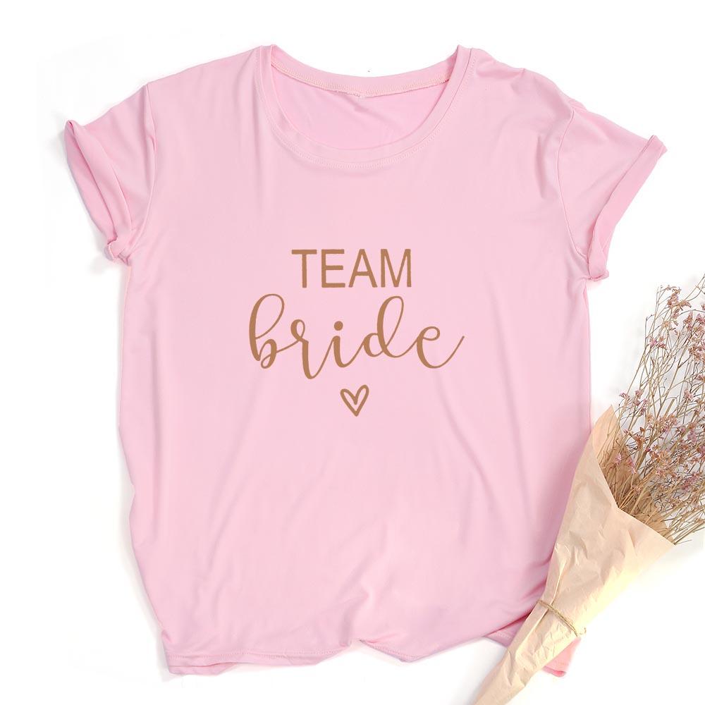 Team Bride Print Women Short Sleeve T Shirts Bachelorette Wedding Party Graphic T Shirt Harajuku Tshirt