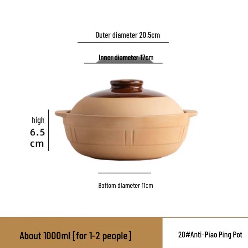 Wu Tuo Deep Ceramic Casserole Pot