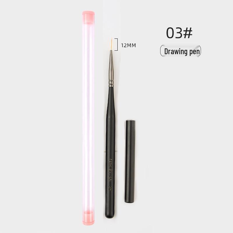 Japanese Nail Art Pen Set: 16-Piece Gel Polish Liner, Drawing, Carving, and Blending Brushes.