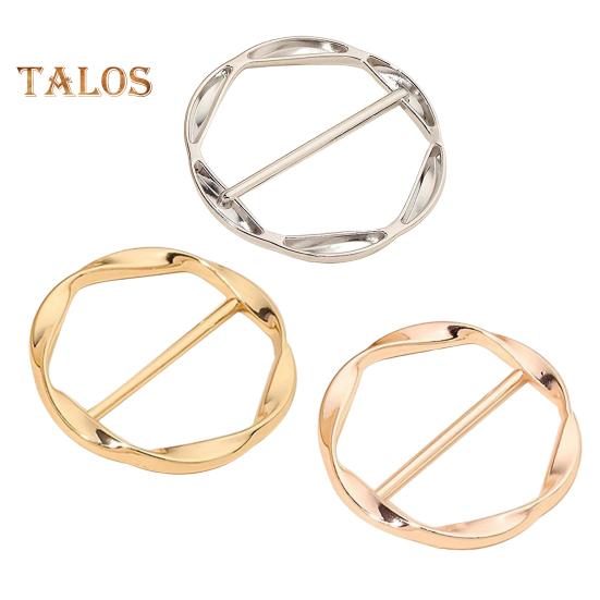 1 Pc/3 Pcs Women Scarf Ring Zinc Alloy Shirt Clips Twist Tee Knot Ring T-Shirt Ties Dress Clips Clothing Tightening Clip for Shirt Scarf Dress