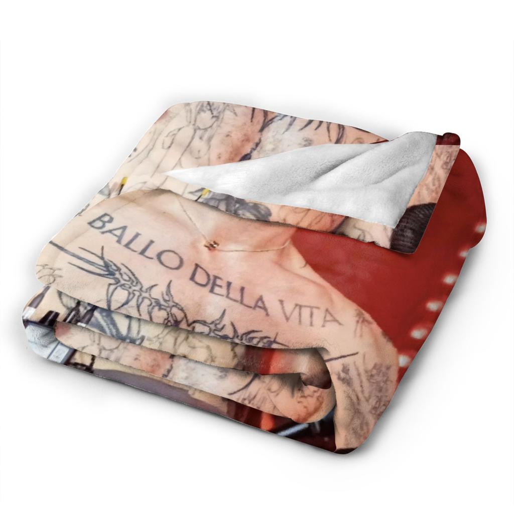 Italian Damiano David Singer Blanket Quality Soft Warm Throw Blanket Winter Decorative Couch Chair Sofa Bed Novelty Bedspread