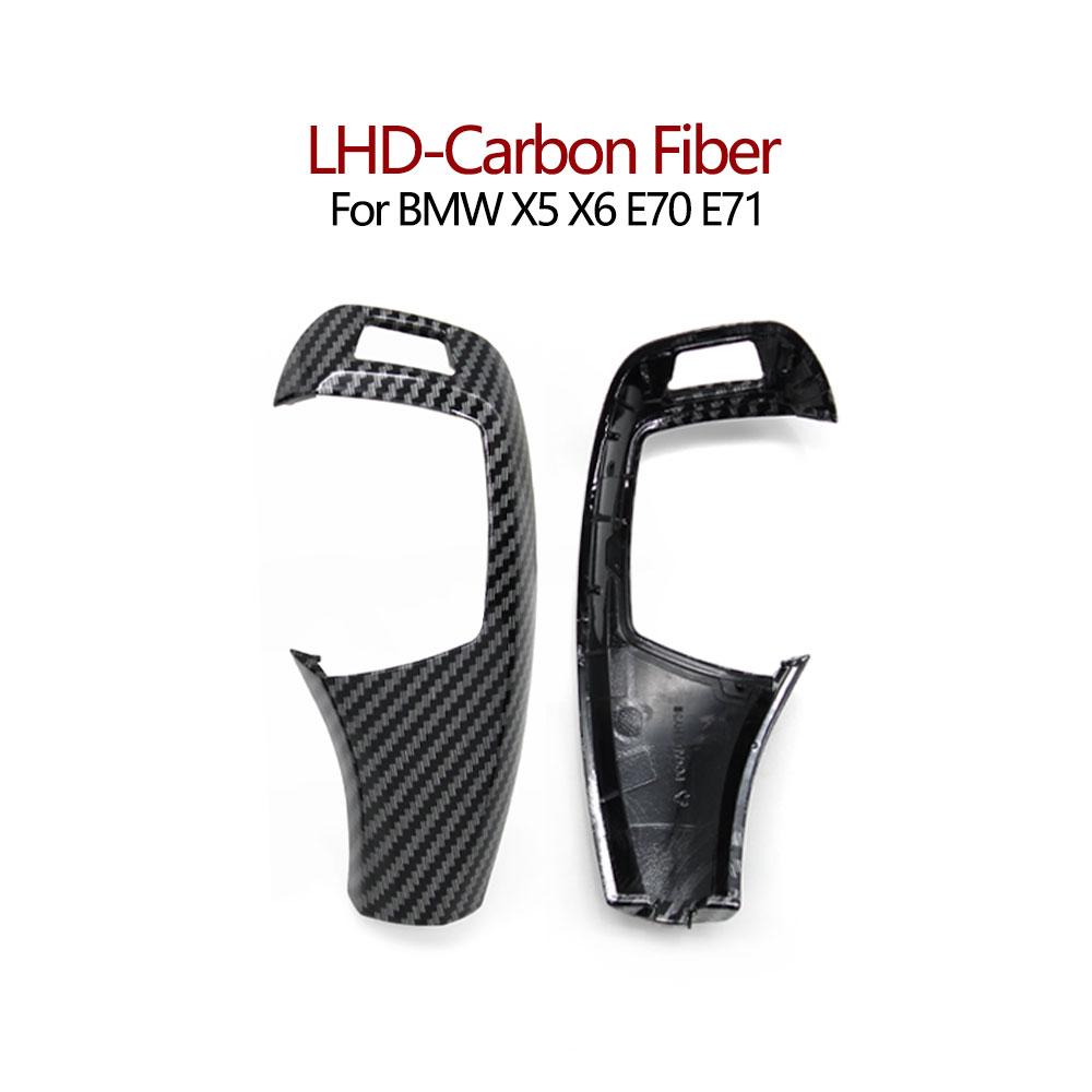 LHD RHD Car Interior Gear Shifter Lever Protect Cover Trim Shift Knob Panel Replace For BMW X5 X6 E70 E71 2007-2013 61319116587