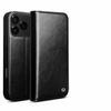 For IPhone 18 Pro / 18 Pro Max Retro Genuine Leather Flip Case with Stand & Built-in Card Holder Handmade Cowhide Business Cover