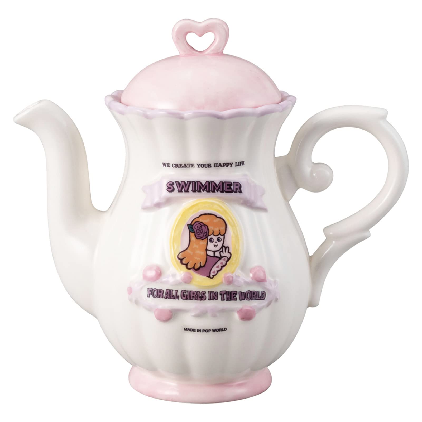 

Sun Art Pink SWIMMER Teapot, approx. 1250ml, Rose, SAN3661, розовый
