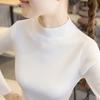 Medium-necked Blouse, Semi-turtleneck Sweater, Slim-fitting Top In Spring, New Tight-fitting.