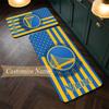 Golden State Warriors (1) Individualizuojamas vardas flanelinis virtuvės kilimėlis, minkštas neslystantis virtuvės grindų takelis namų virtuvės dekoravimui