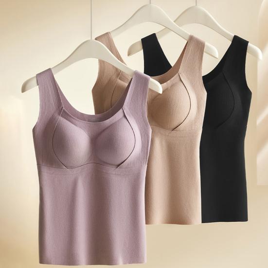Thermal Tank Top for Women Sleeveless Underwear Top Padded Camisole Undershirt Winter Warm Base Layer for Cold Weather
