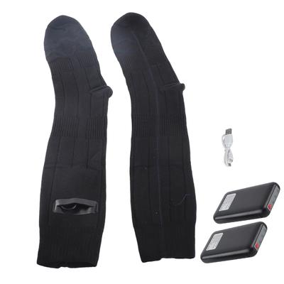 Washable Electric Double?Sided Heated Socks USB Charging with Temperature Control Black