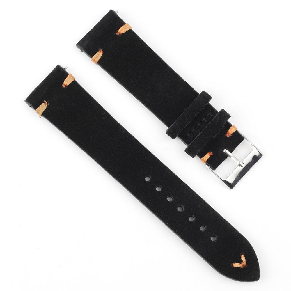 High Quality Vintage Suede Leather Watch Straps Blue Watch Bands Replacement Strap for Watch Accessories 18mm 20mm 22mm 24mm