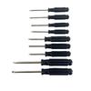 Black Handle Phillips/Slotted Screwdriver Set (2.0-5.0mm) for Toy and Small Appliance Repair