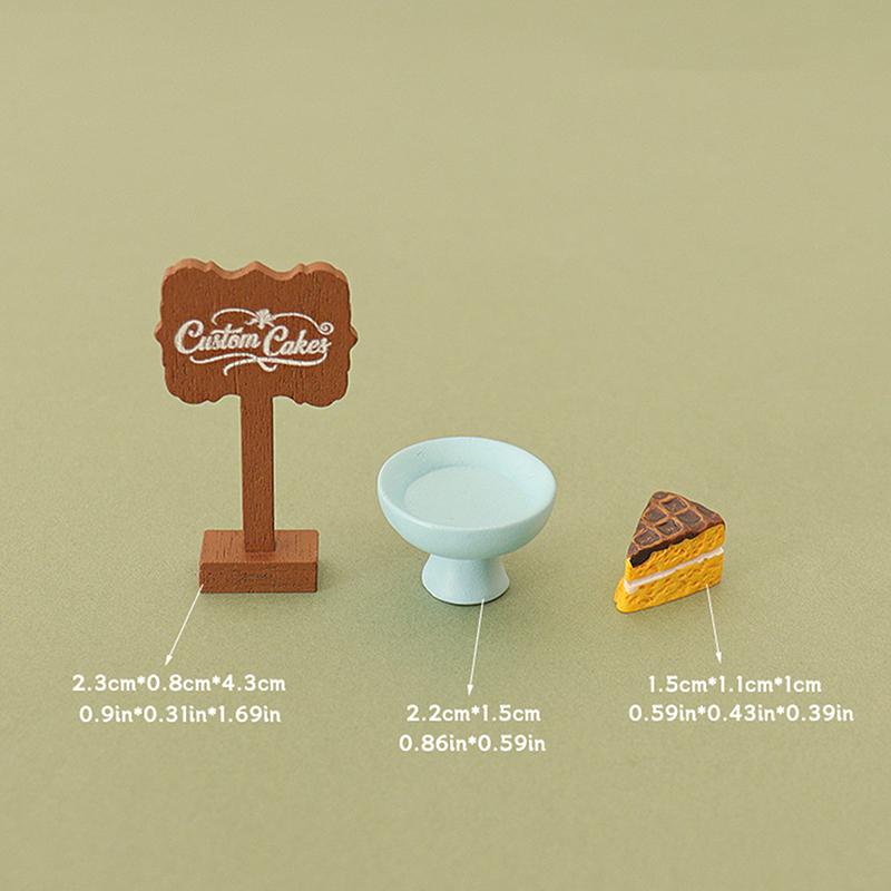 

3 шт./набор Милая миниатюрная игрушка еда Кукольный домик Мини Десертная подставка для торта Фруктовая тарелка Модель для кукольных кухонных аксессуаров as the picture