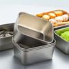 Storage Containers, Stainless Steel Fresh-Keeping Box With Lid, Leak Proof And Stackable Food Sealed Box, For Camping