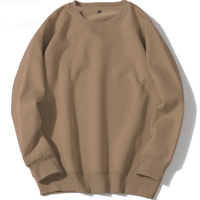 Herbst Winter Neu Herren Sweatshirt Lässig Locker Sport Rundhals Langarm Einfarbig Kapuzenpullover