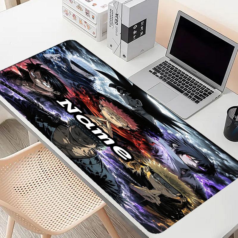 Custom Name Personalized Demon Slayer Pattern Mousepad, Laptop PC Desk Mat, Decorative Desk Mat for Home Keyboard Pad Gift