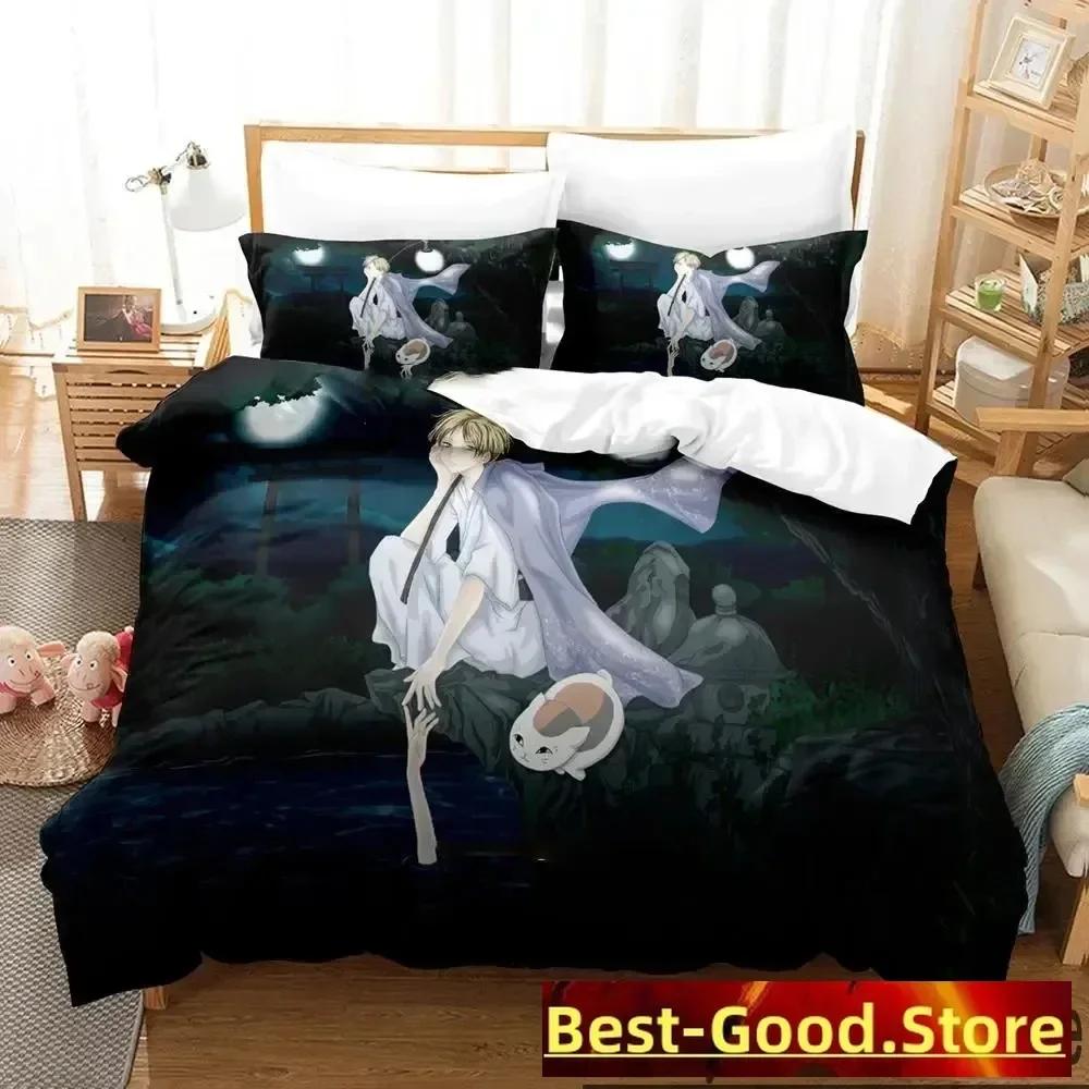 3D Print Anime Natsumes Book Of Friends Bedding Set Boys Girls Twin Queen King Size Duvet Cover Pillowcase Bed Boys Adult