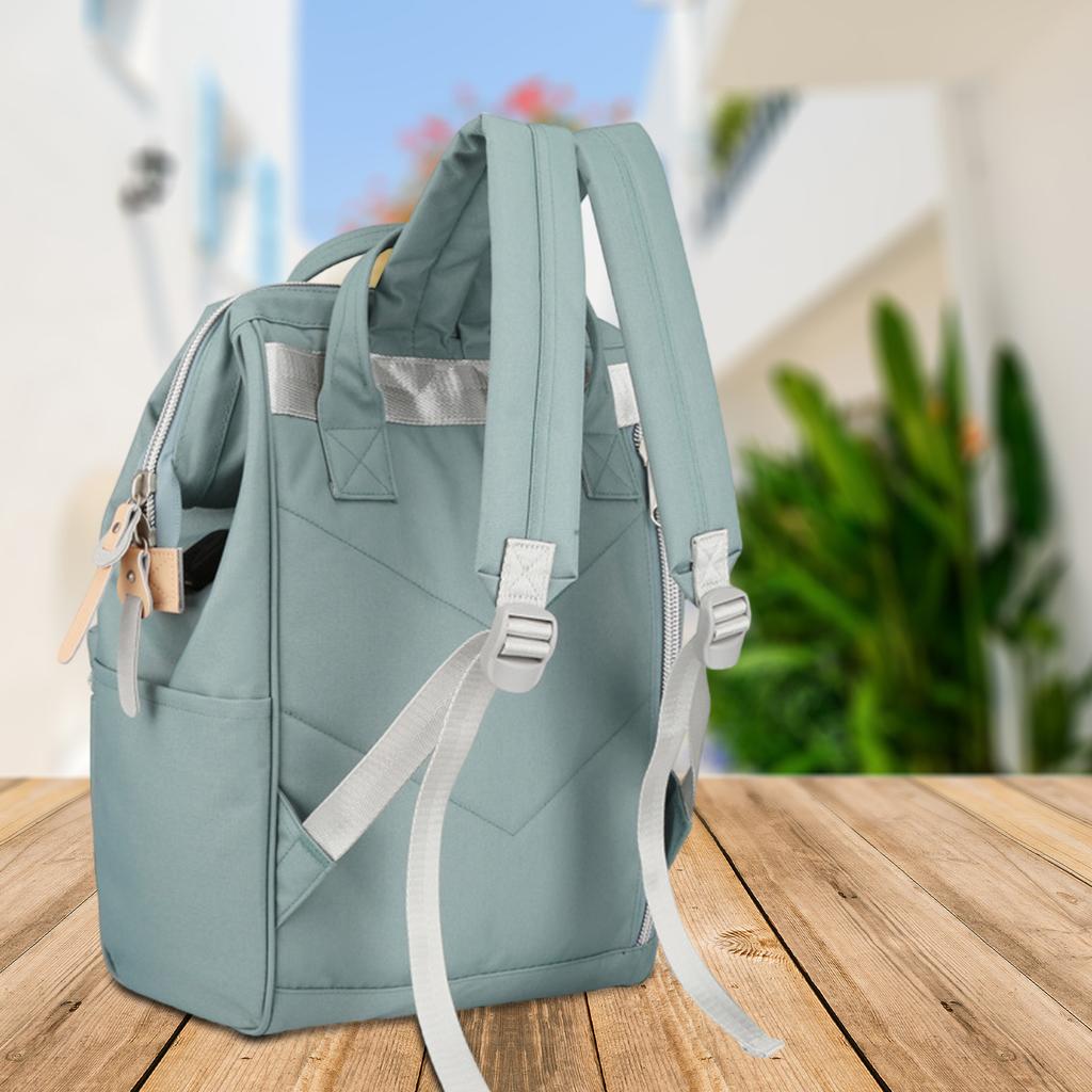 Himawari Backpack Laptop Bag 13.3 + USB Spacious Waterproof A4 Universal 19L Travel Backpack Vintage Green