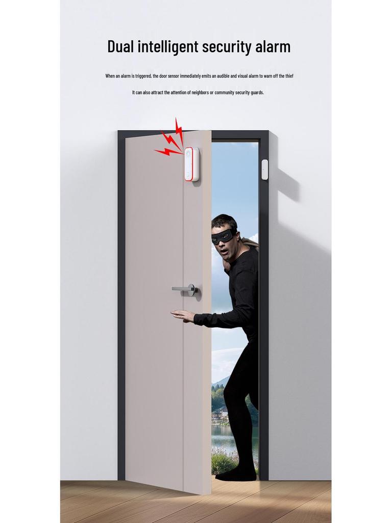 Allarme Sensore Magnetico WiFi per Porte/Finestre con Rilevamento Intelligente a Basso Consumo