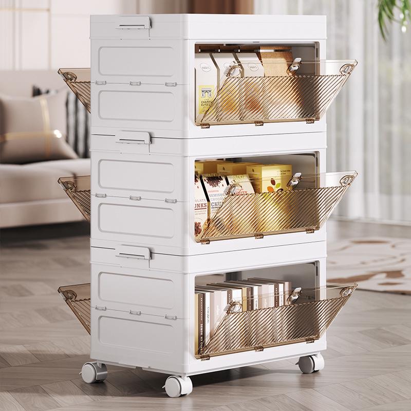 Extra Large No-Installation Plastic Storage Box for Clothes, Toys & Snacks