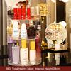 Makeup Organizer Cosmetic 360° Rotation Display Case With Brush Holder Perfume Tray Storage Bathroom Countertop Plastic