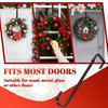 Adjustable Metal Wreath Hanger Ultra-Thin Over-The-Door Hook Christmas Halloween Fall Party Decoration