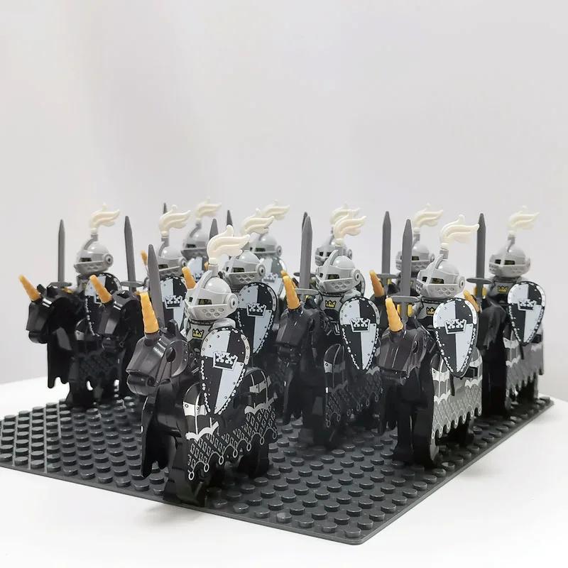 Medieval Roman Dynasty Commander Golden Warrior Spartan Solider Hawk Princess King Dragon Knight War Horse Figure Block Kids  Children Toy