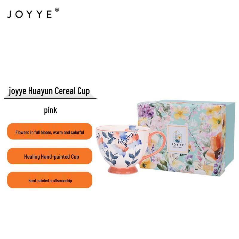 JOYYE Floral Ceramic Cereal Mug
